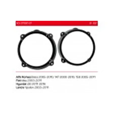 Supporti anelli adattatori altoparlanti da 16,5 cm / 6.5"per Alfa Romeo, Fiat, Hyundai, Lancia